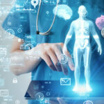 Medical technology concept. Remote medicine. Electronic medical record.